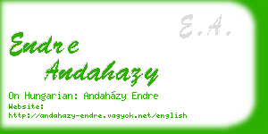 endre andahazy business card
